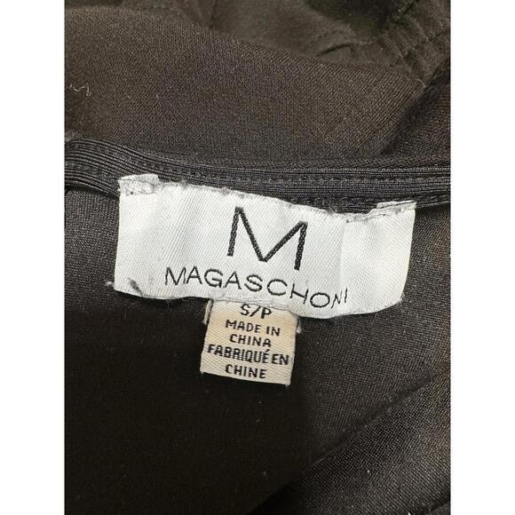 Magaschoni Jumpsuit S Sleeveless Round Neck Wide Leg Black Drawstring Minimalist - Picture 5 of 7